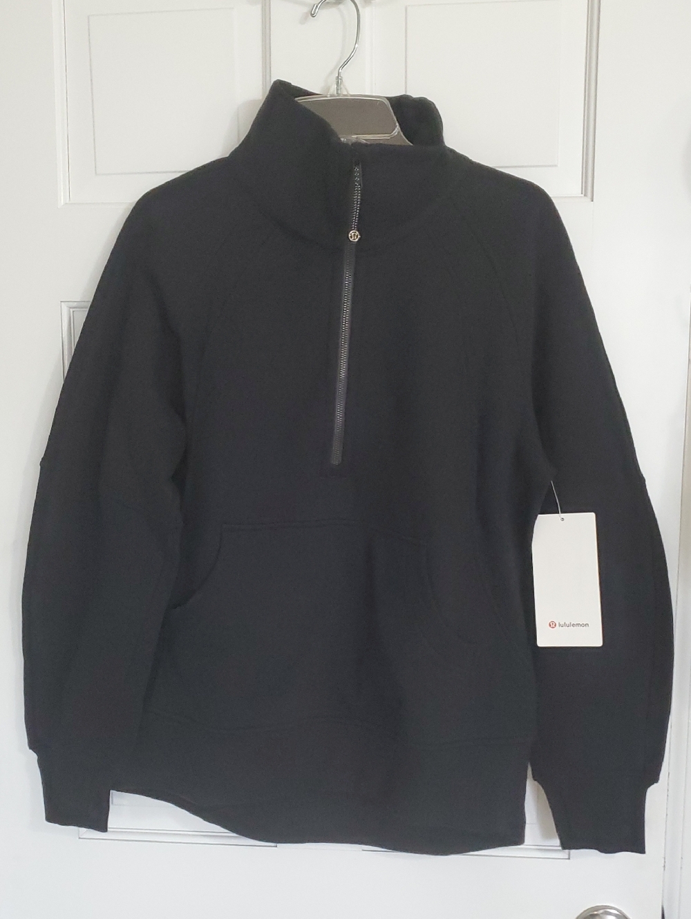 NWT Lululemon Scuba Oversized Funnel Neck Black Half-Zip XS/S